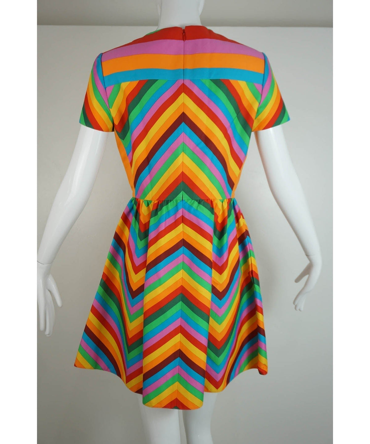 Valentino 1973 Archival Print Rainbow Dress 2015