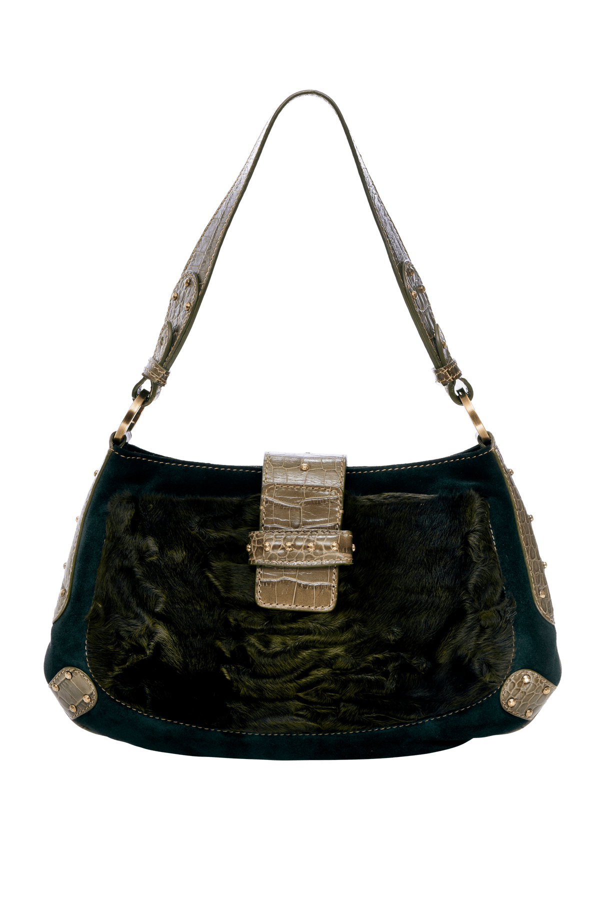 Valentino Alligator and Fur Bag