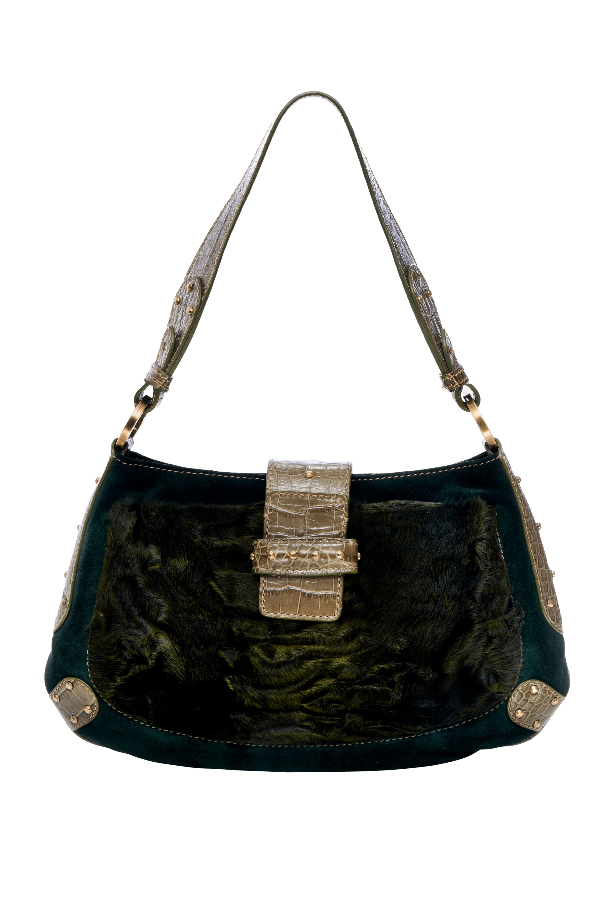 Valentino Alligator and Fur Bag