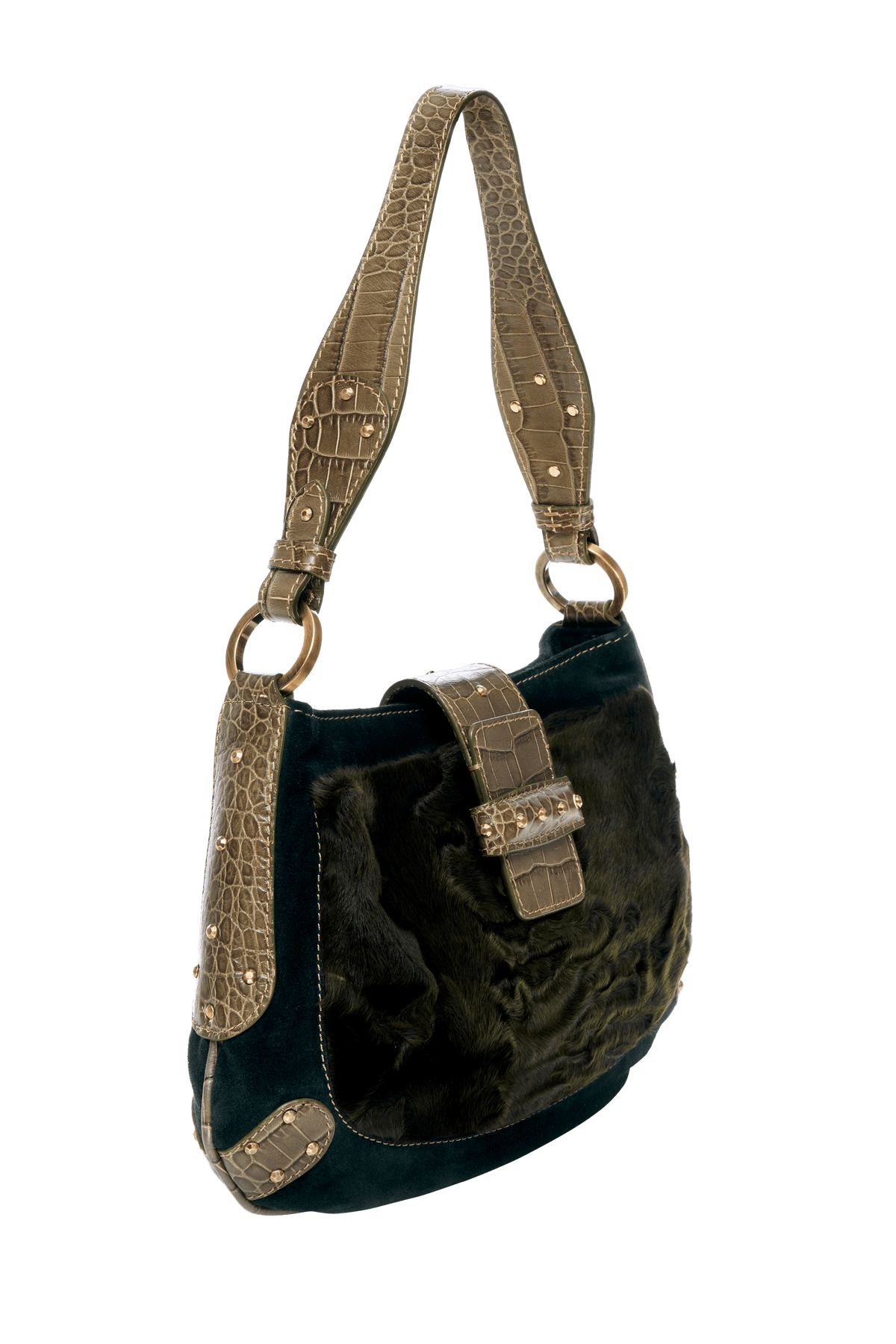 Valentino Alligator and Fur Bag