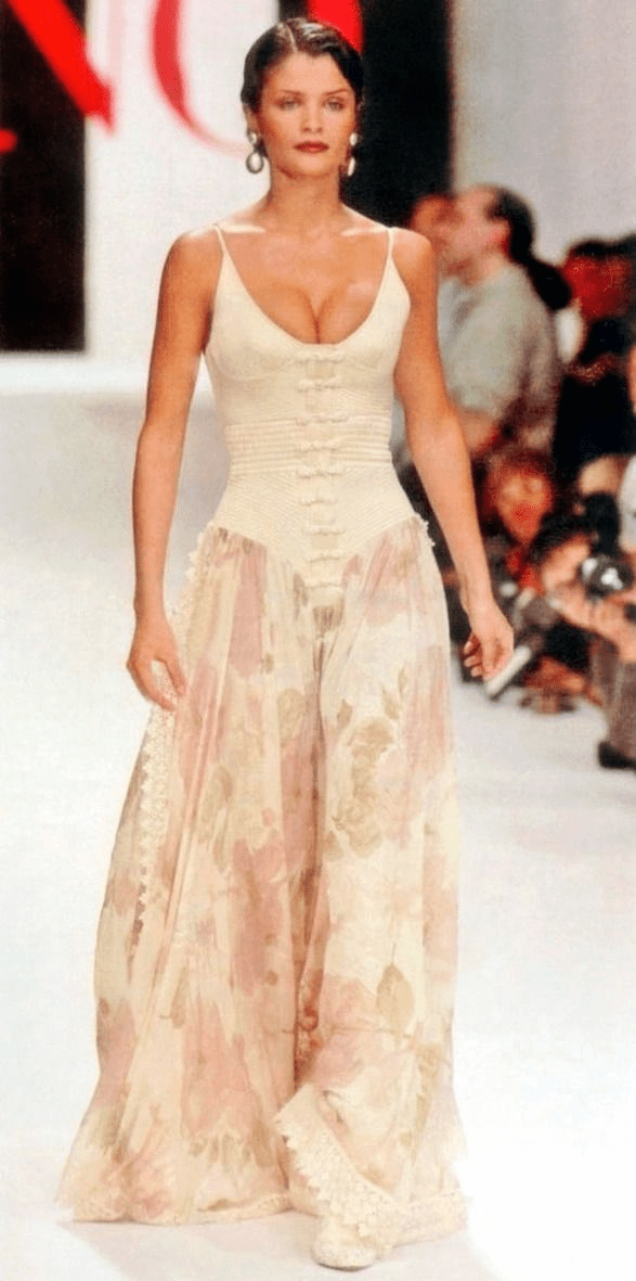 Valentino Couture Runway Super Model Gown 1994