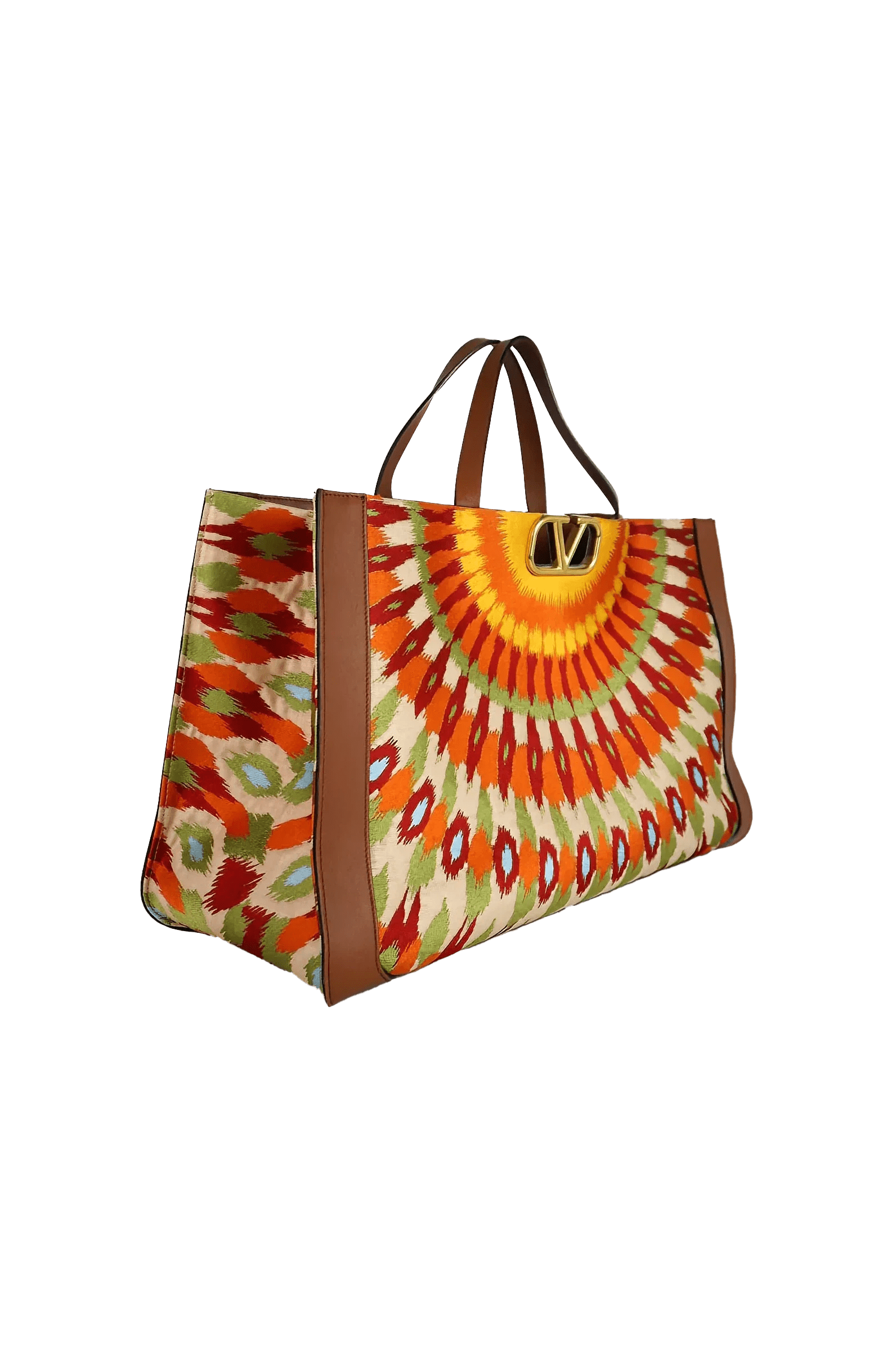 Valentino Embroidered V Logo Tote Purse - Foxy Couture Carmel Valentino Embroidered V Logo Tote Purse - Foxy Couture Carmel