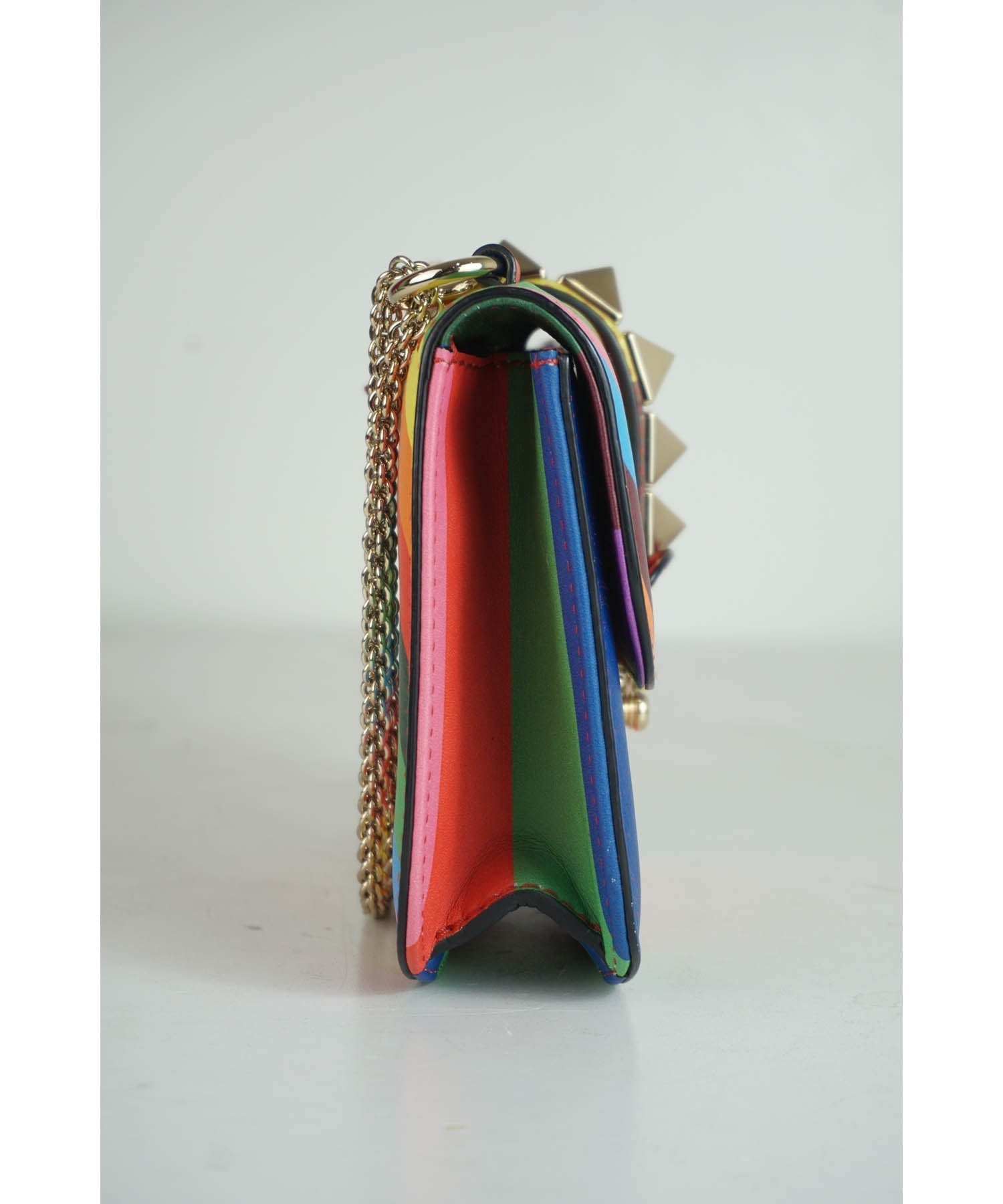 Valentino Rainbow Rockstud Glam Lock Bag 2015