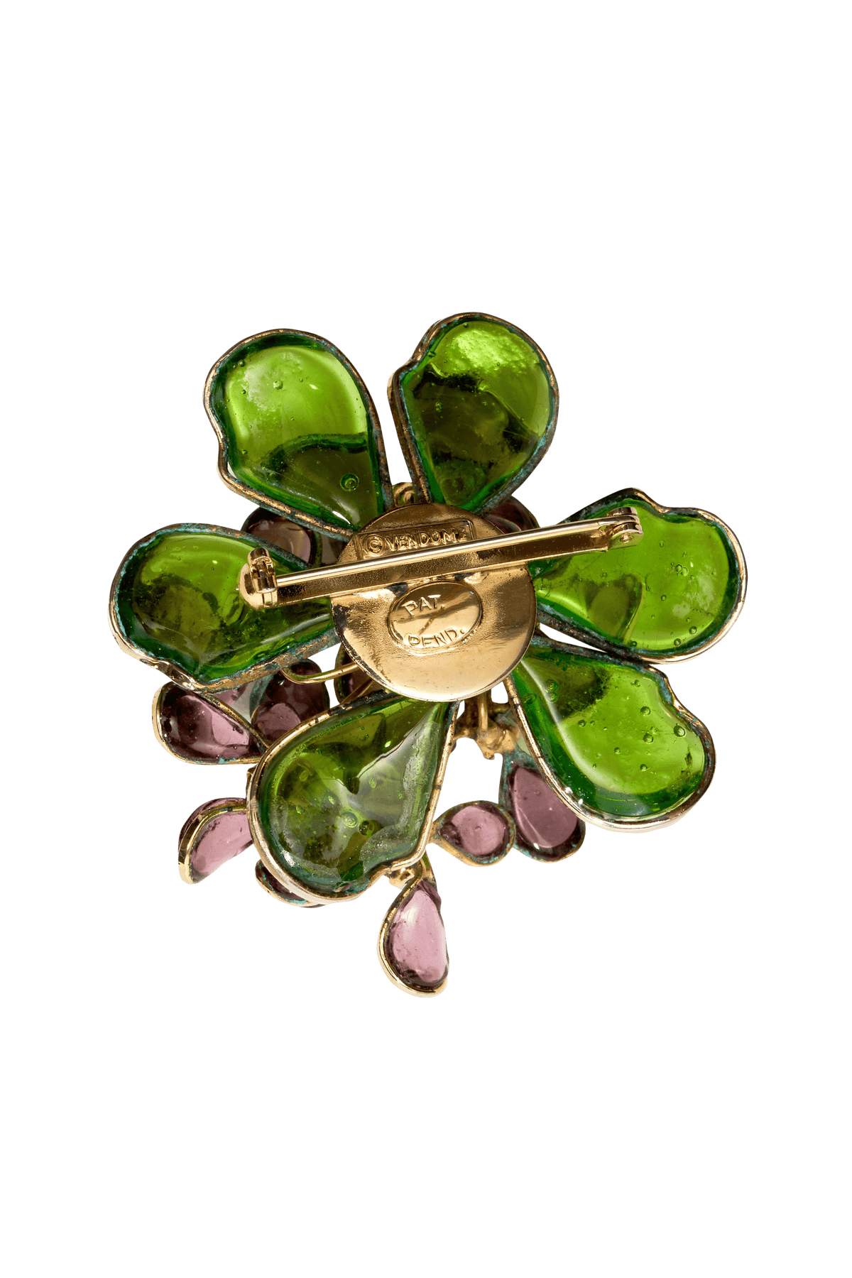 Vendome Purple and Green Brooch