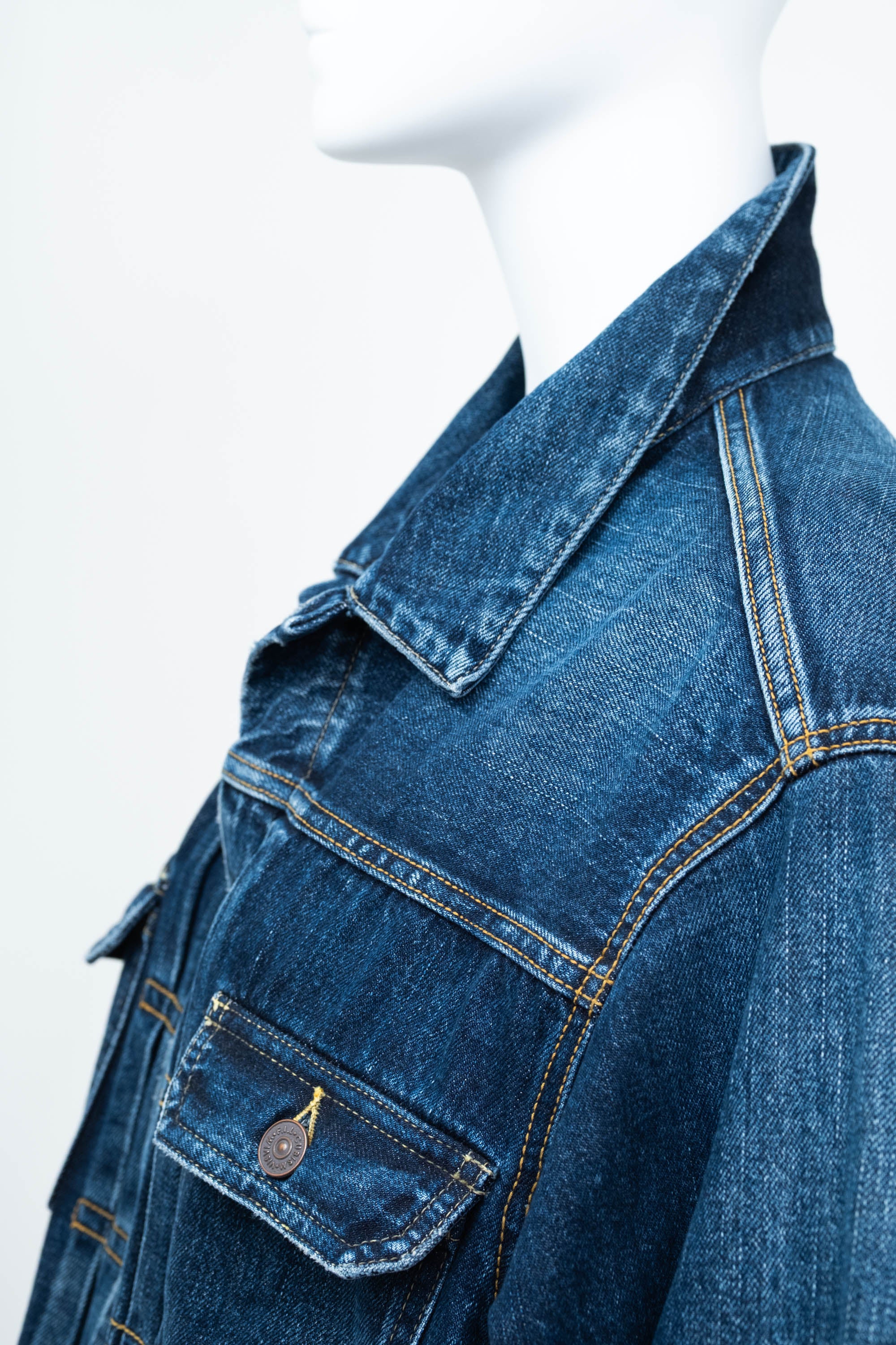 Visvim 1010dmgd Japanese Denim Dark Blue Pleat Front Jacket New