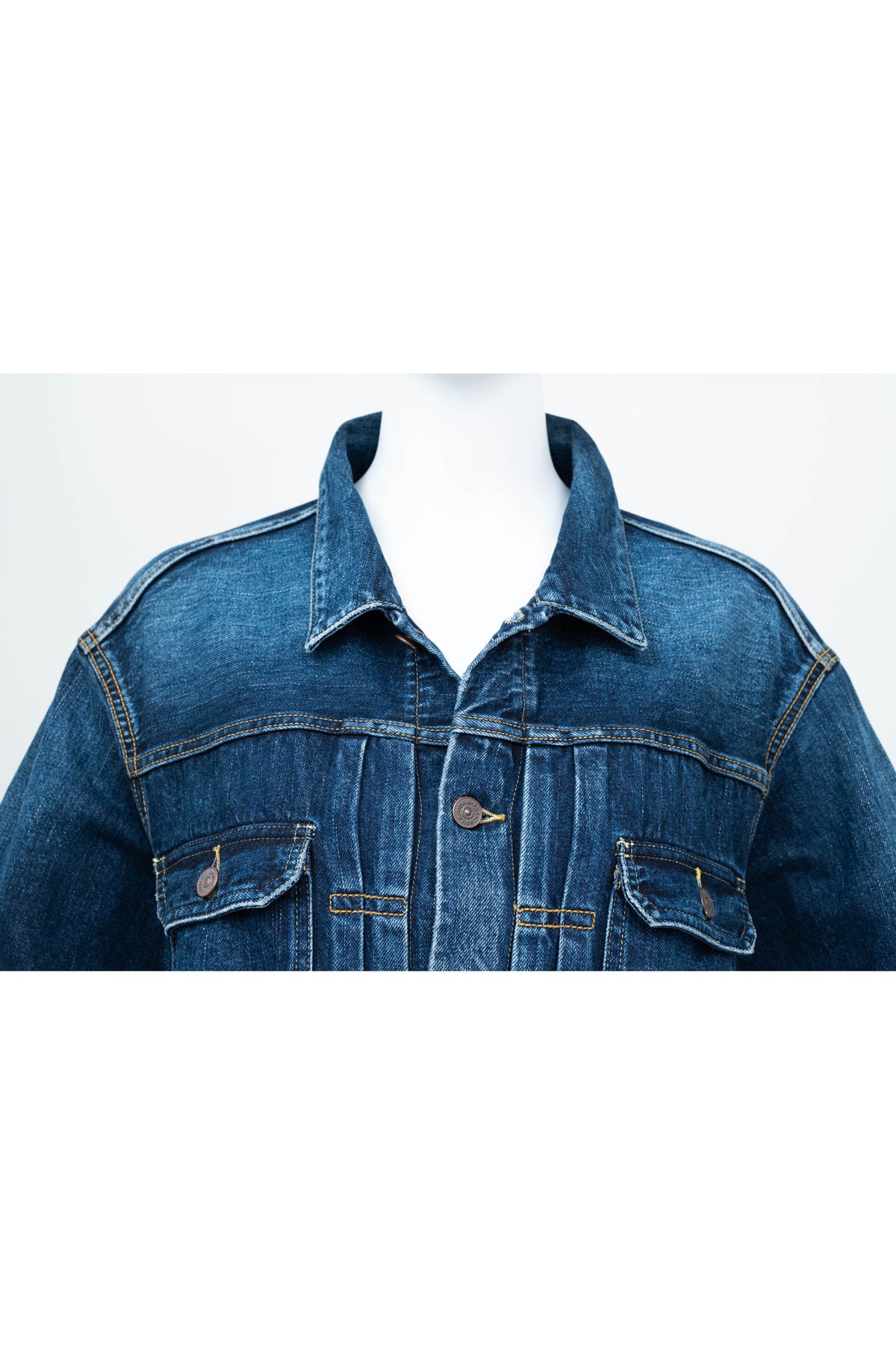 Visvim 1010dmgd Japanese Denim Dark Blue Pleat Front Jacket New With Tags