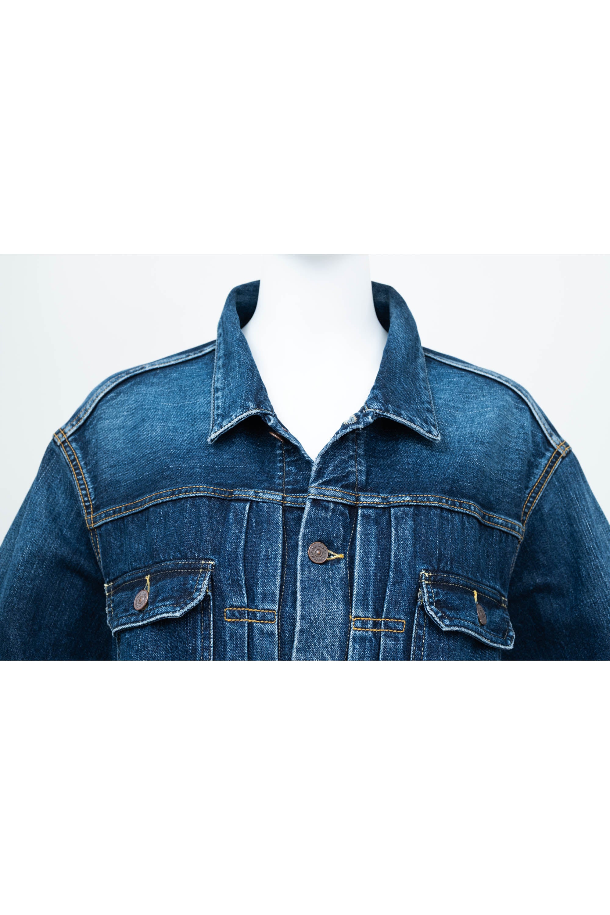 Visvim 1010dmgd Japanese Denim Dark Blue Pleat Front Jacket New