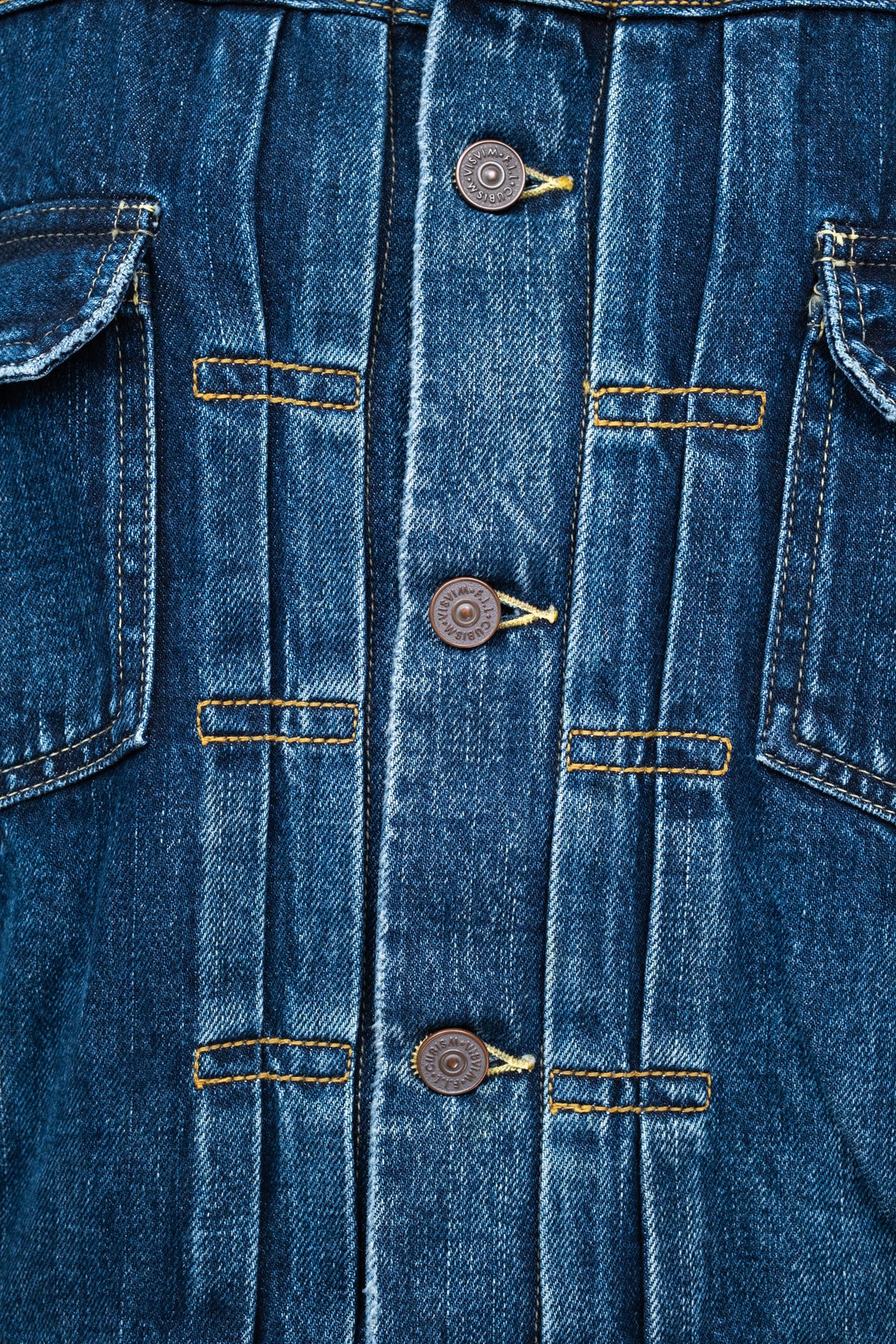 Visvim 1010dmgd Japanese Denim Dark Blue Pleat Front Jacket New With Tags