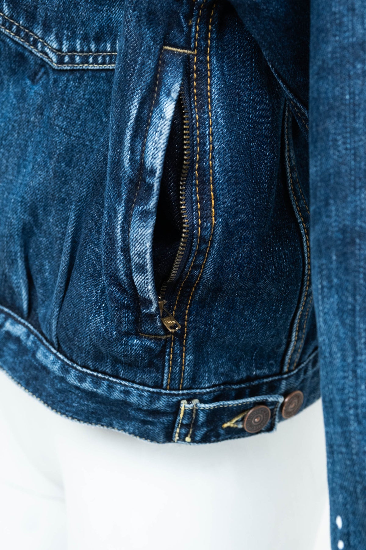 Visvim 1010dmgd Japanese Denim Dark Blue Pleat Front Jacket New With Tags