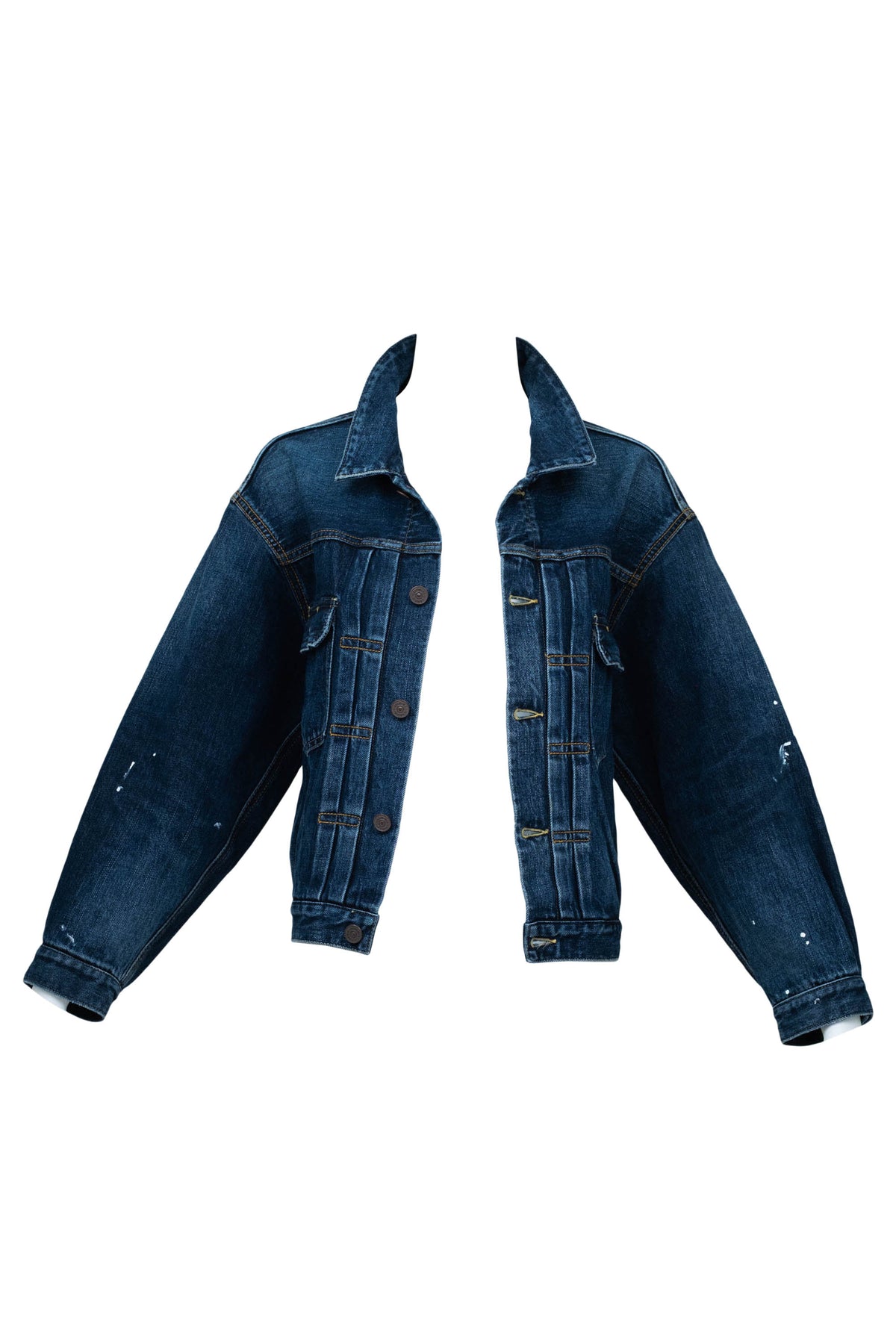 Visvim 1010dmgd Japanese Denim Dark Blue Pleat Front Jacket New With Tags