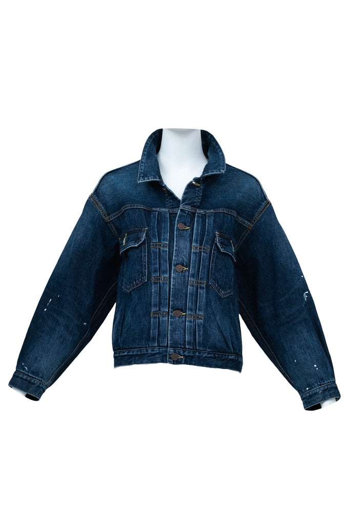 Visvim 1010dmgd Japanese Denim Dark Blue Pleat Front Jacket New