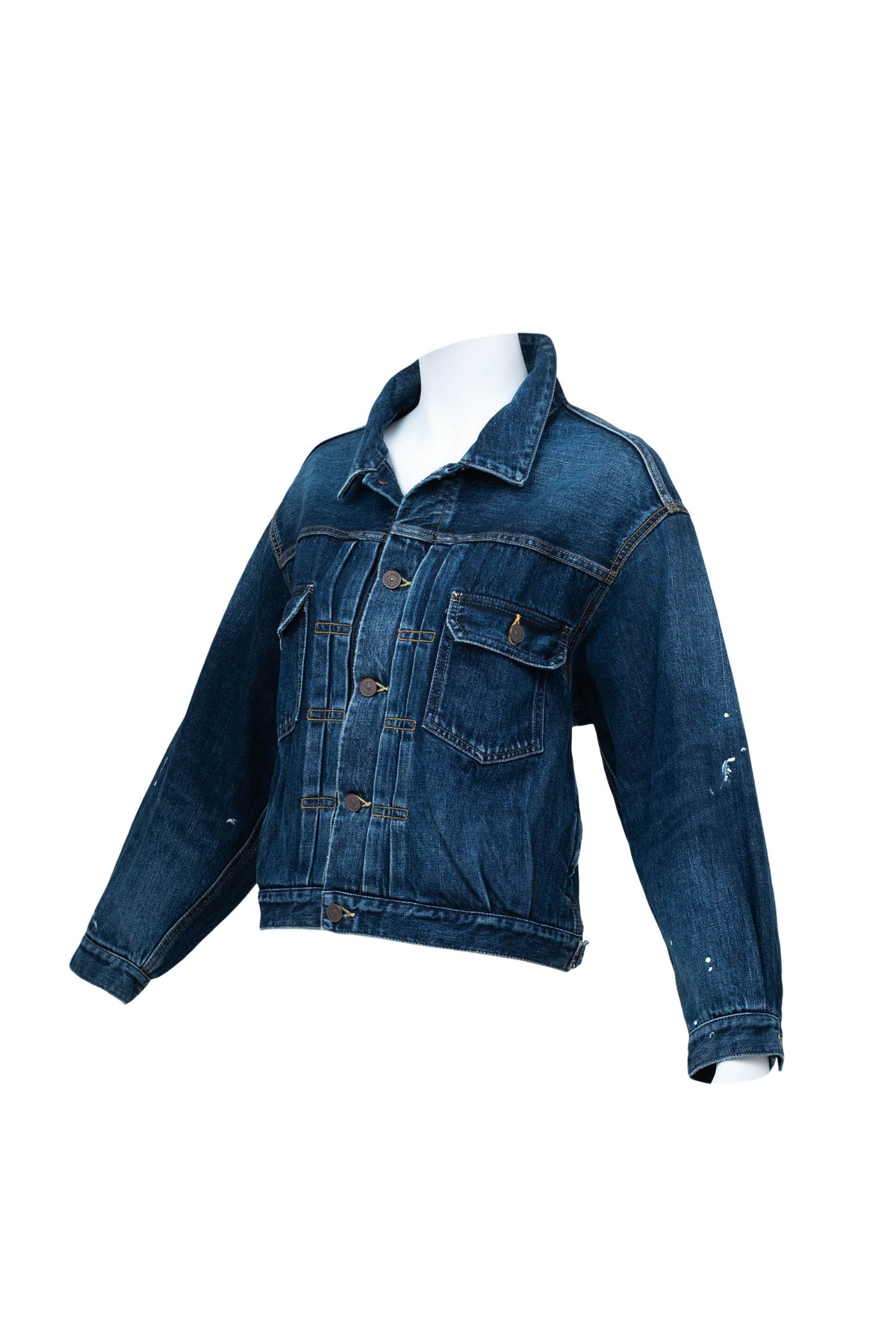 Visvim 1010dmgd Japanese Denim Dark Blue Pleat Front Jacket New With Tags