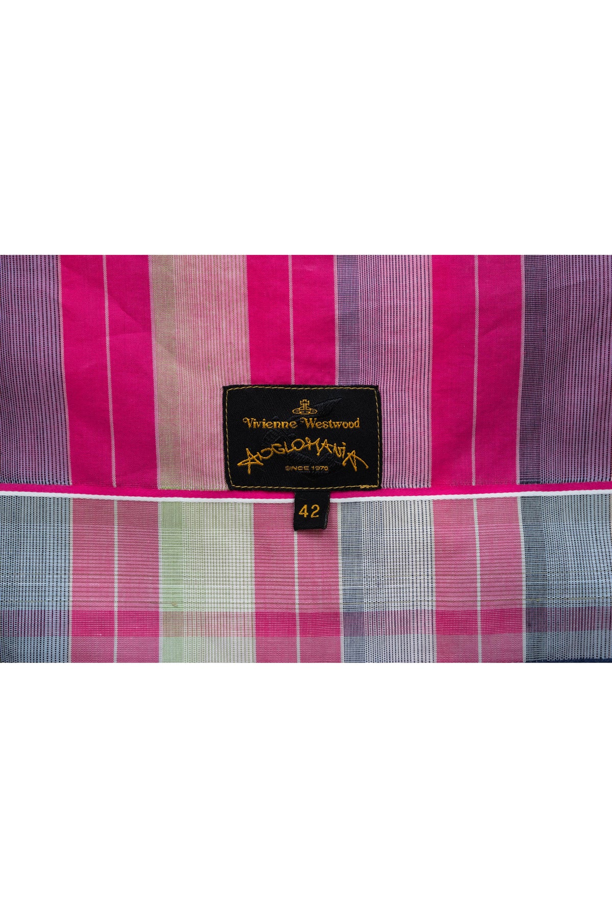 Vivienne Westwood Anglomania Pink Plaid Shirt Size Small