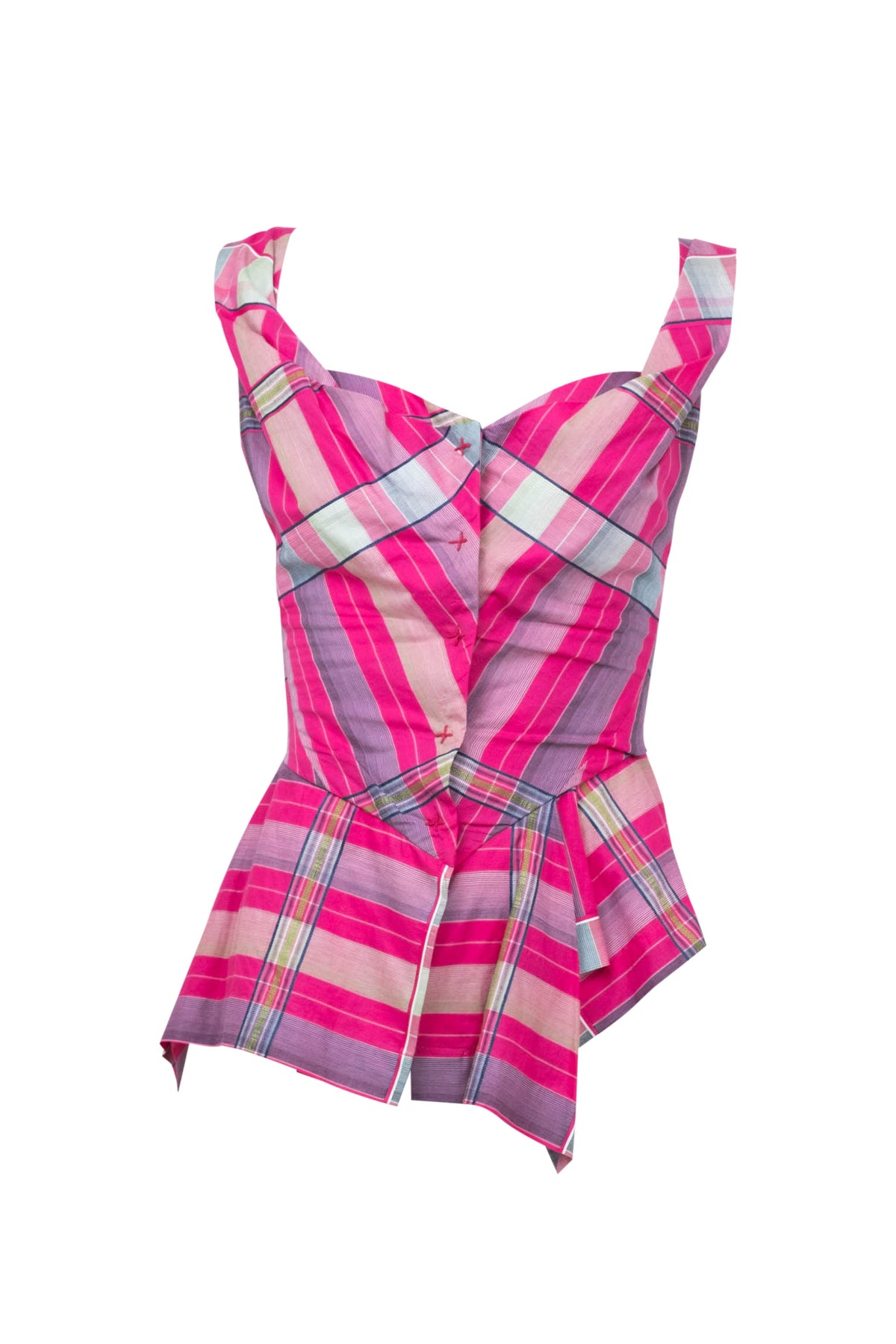 Vivienne Westwood Anglomania Pink Plaid Shirt Size Small