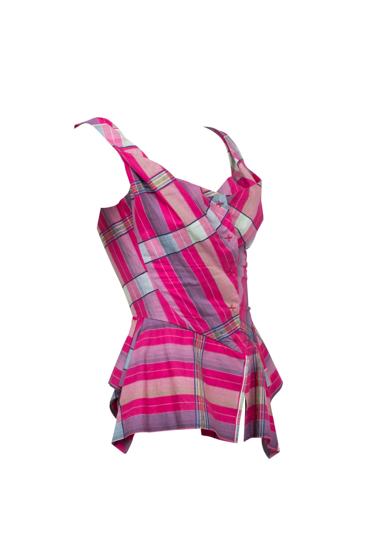 Vivienne Westwood Anglomania Pink Plaid Shirt Size Small