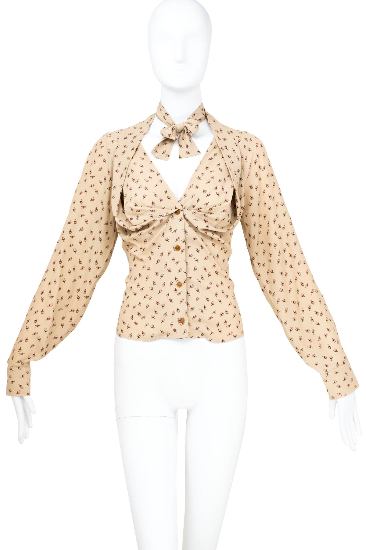 Vivienne Westwood Beige and Floral Top Size 4