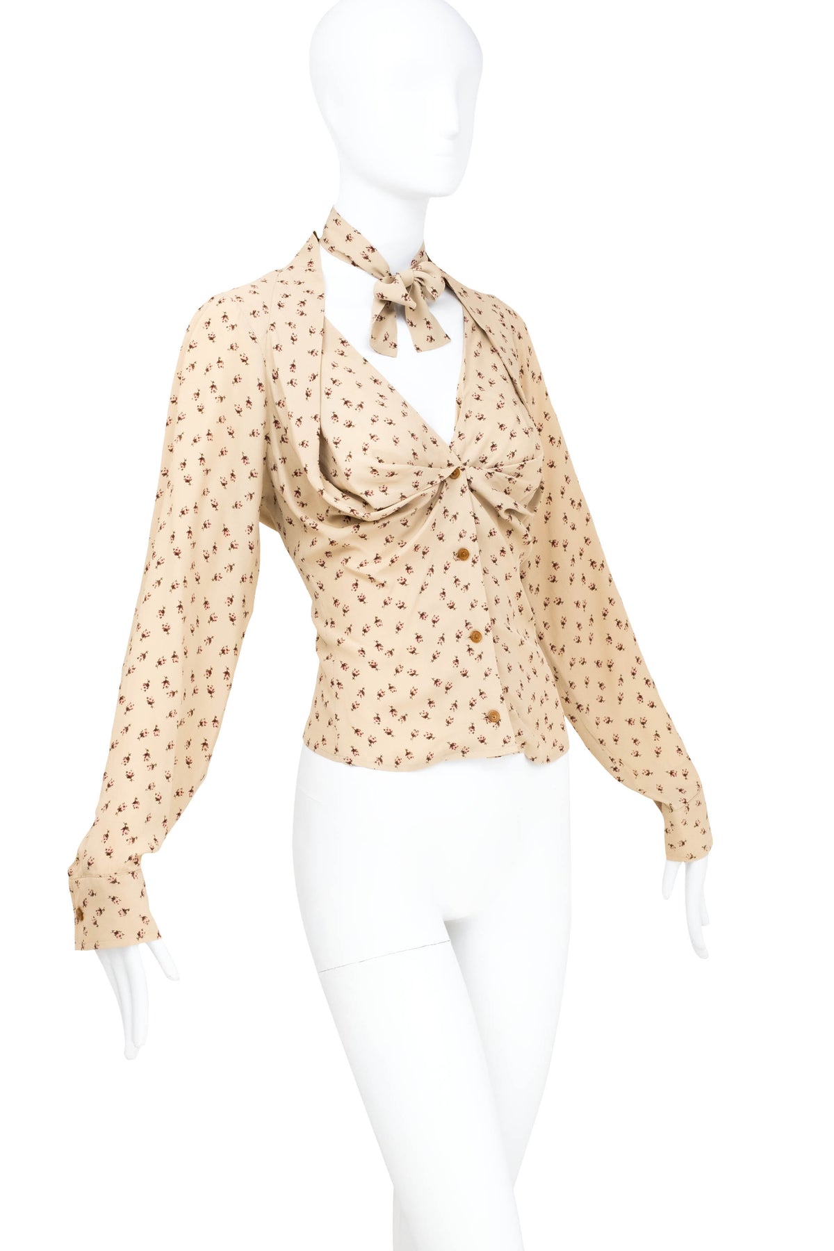 Vivienne Westwood Beige and Floral Top Size 4