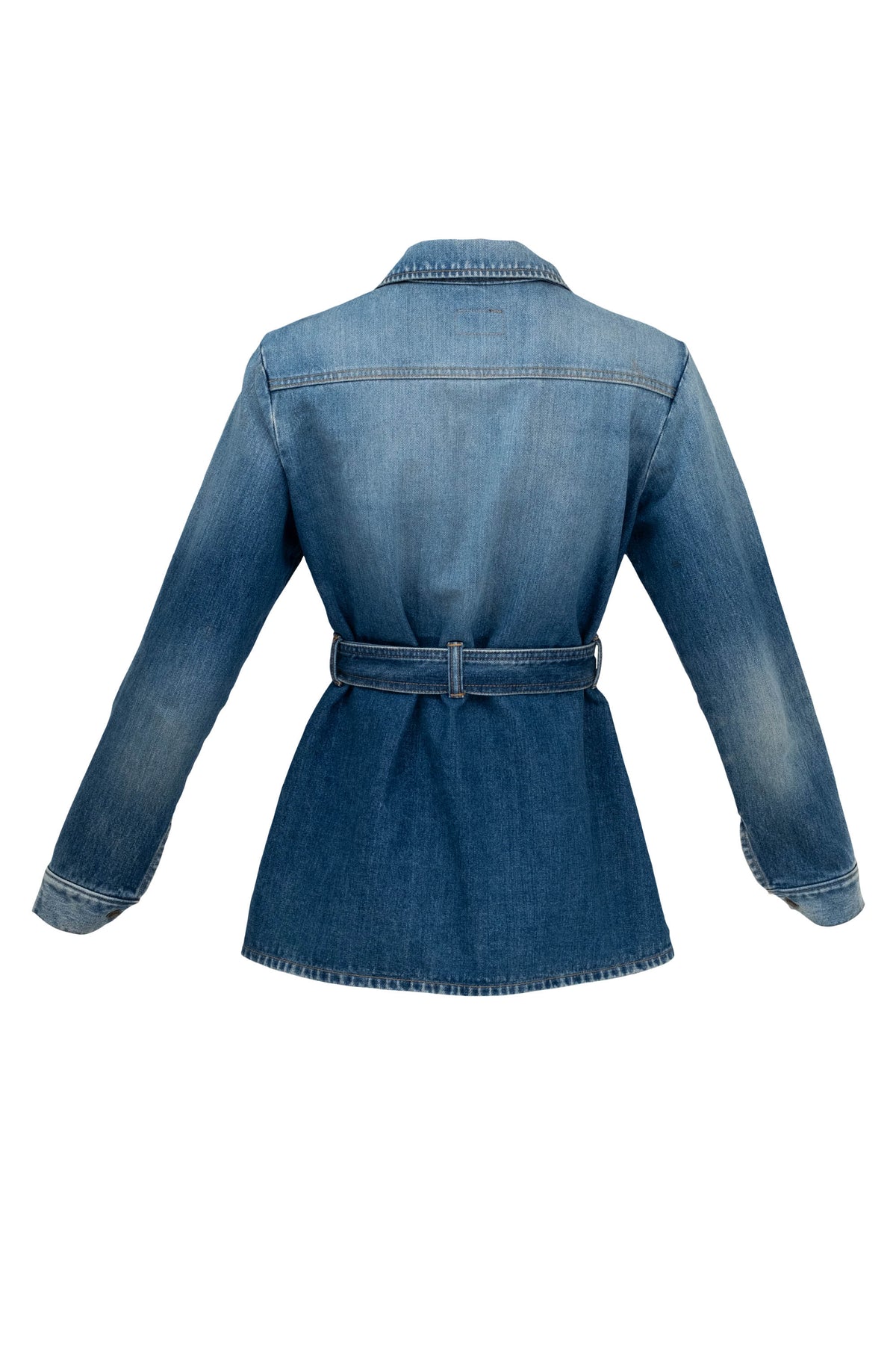 Saint Laurent Vintage Denim Belted Jacket