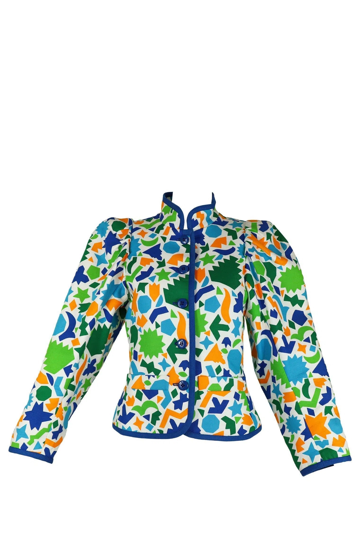 Yves Saint Laurent Rive Gauche Vintage Geometric Jacket - Foxy Couture Carmel