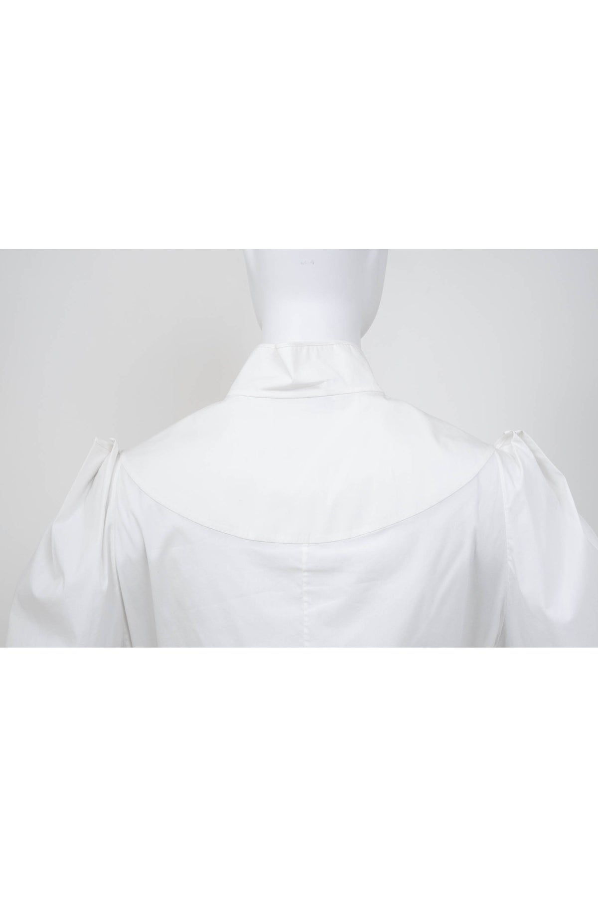 Yves Saint Laurent Rive Gauche White Tie Front Cotton Shirt Size 42/6