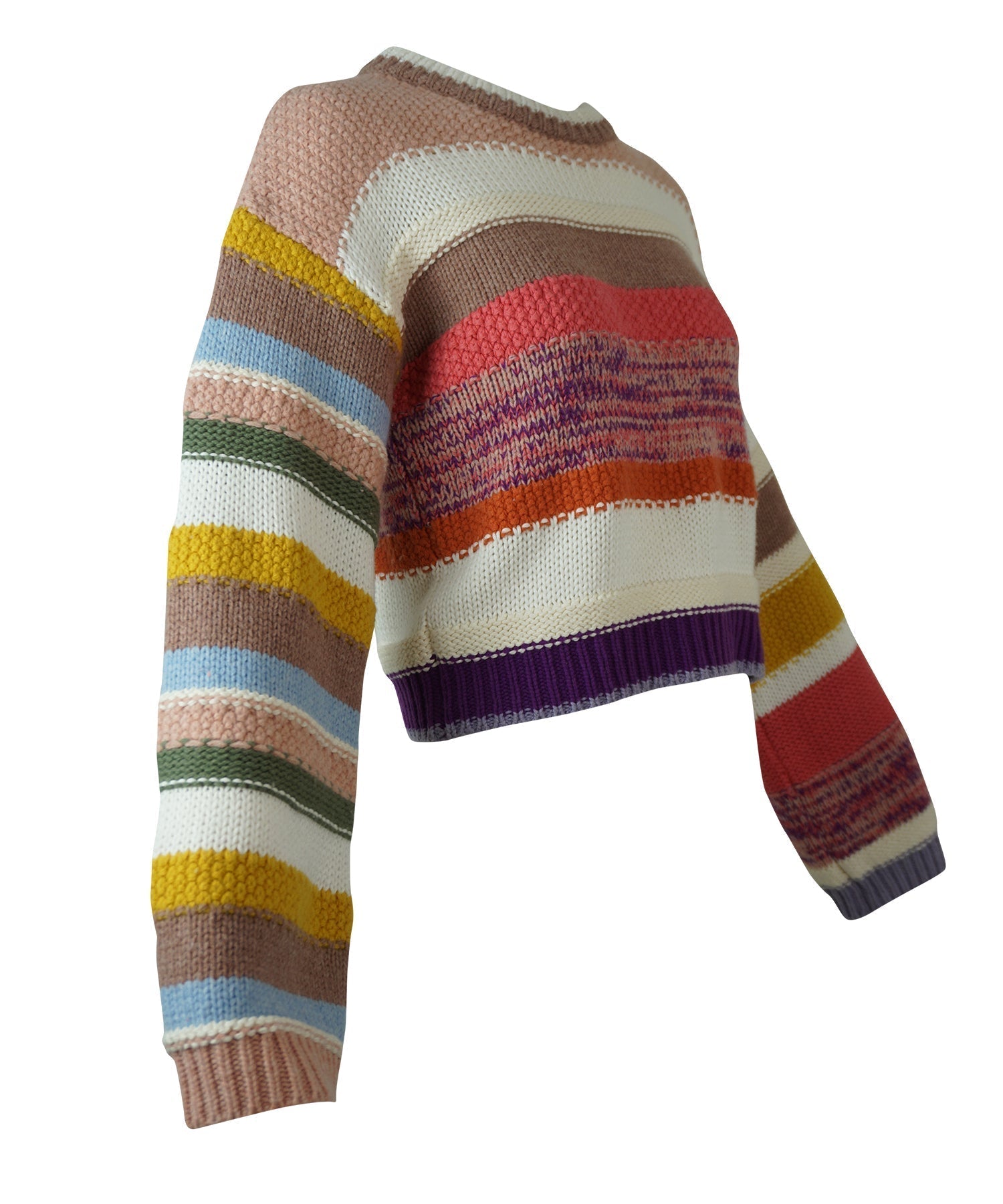 Zimmerman Cosmo Cropped Striped Sweater