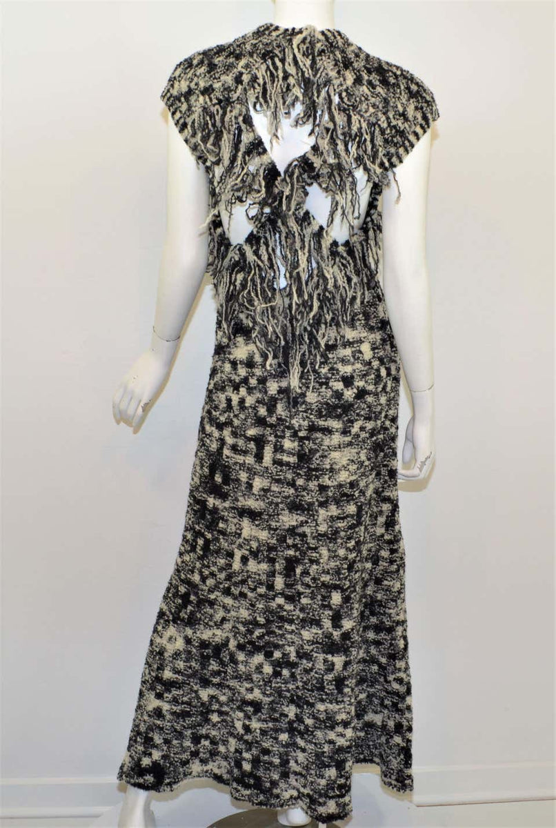 Foxy Couture Carmel | Chanel Black & Cream Boucle Knit Gown