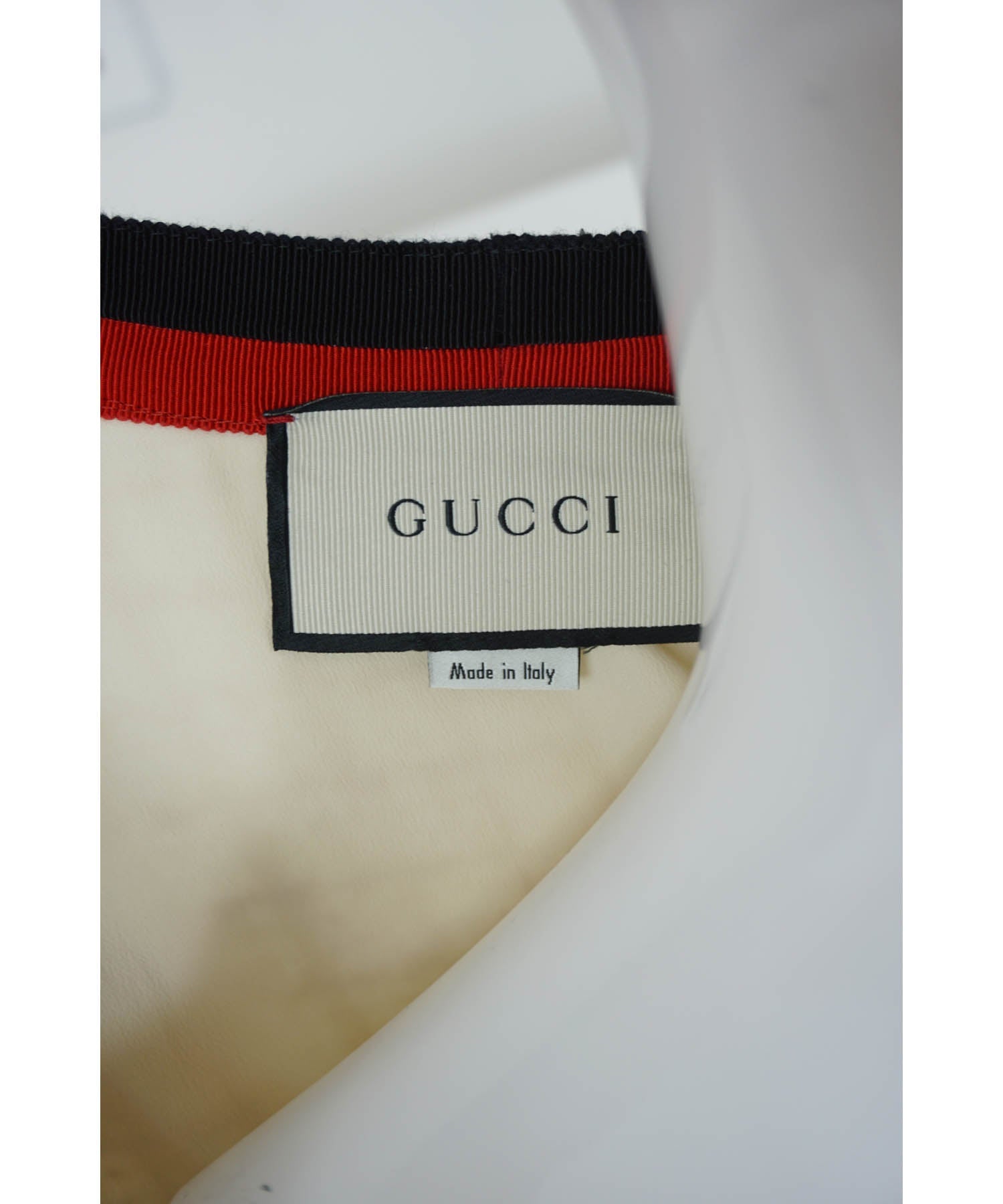 Gucci Cream Tweed Red Black Web Coat