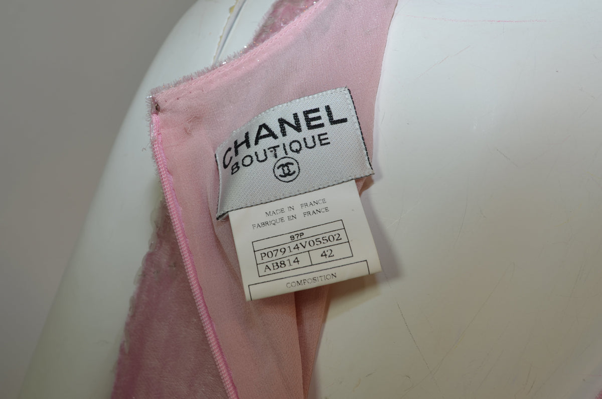 Foxy Couture Carmel  Chanel Pink Velvet Shift Dress