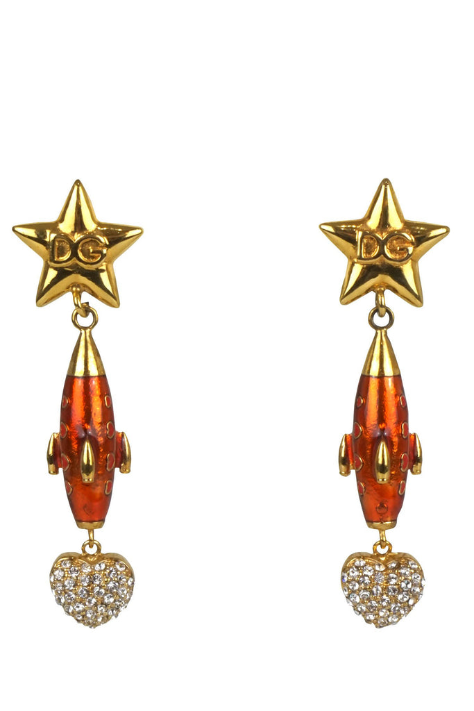 Dolce & Gabbana Star Rocket Heart Earrings