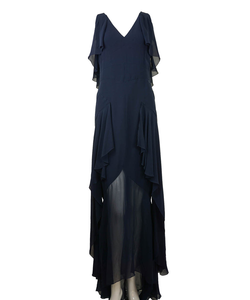 Chanel Sleeveless Layered Chiffon Gown w/Sheer Skirt 2006