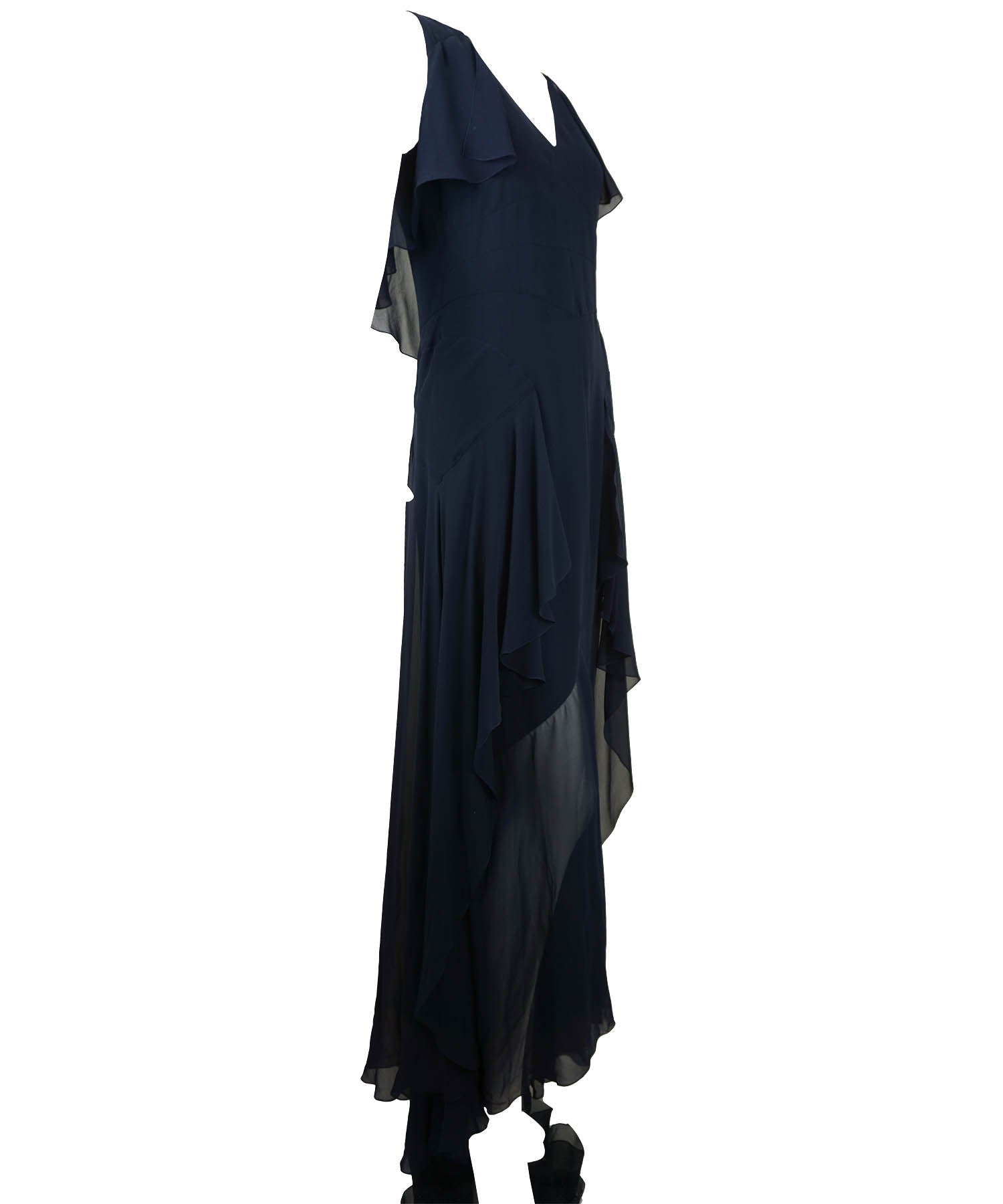 Chanel Sleeveless Layered Chiffon Gown W/Sheer Skirt 2006