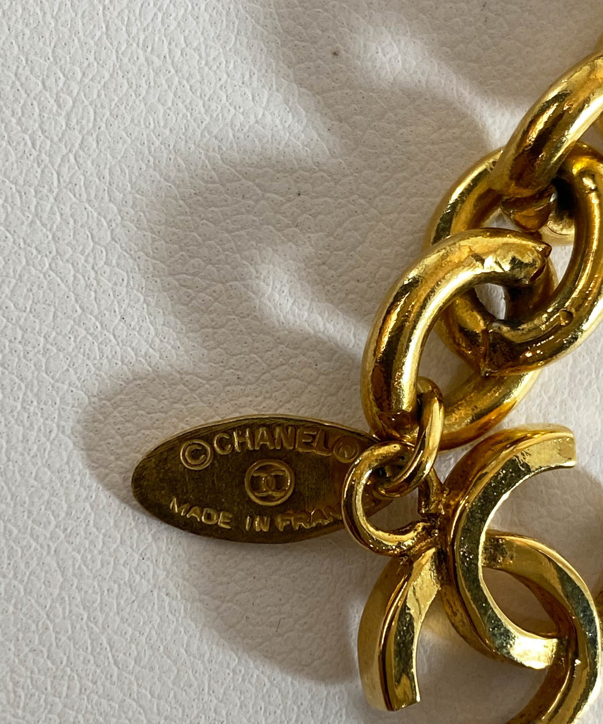 Chanel Vintage 1990&#39;s Quilted CC Disc Necklace